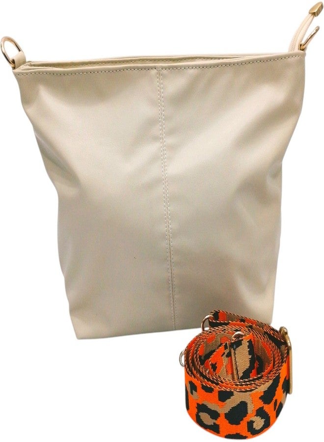 Poorak Beige Sling Bag with Detachable Orange Belt for Girls & Women - Image 2